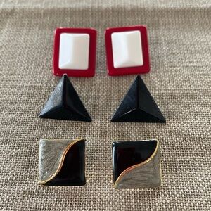 Set of 3 pair Vintage earrings